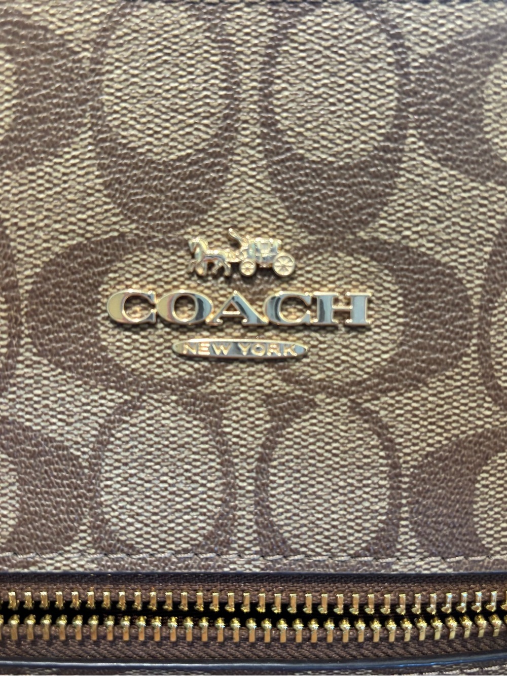 Coach Gallery Tote & Matching Wallet | Brown & Beige Signature Canvas - Picture 3 of 16